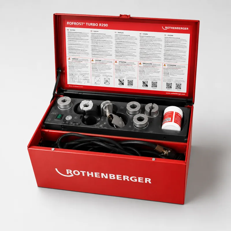 Rothenberger Rohreinfriergerät im Transportkoffer mit Zubehör – Symbolbild